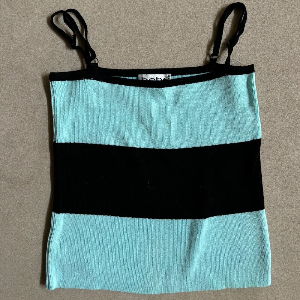 BEBE Vintage Y2K Block Tank Top